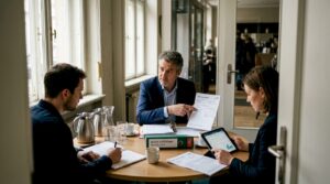 Das Hotelteam bespricht gemeinsam, wie nachhaltige Maßnahmen im Betrieb weiter verbessert werden können.